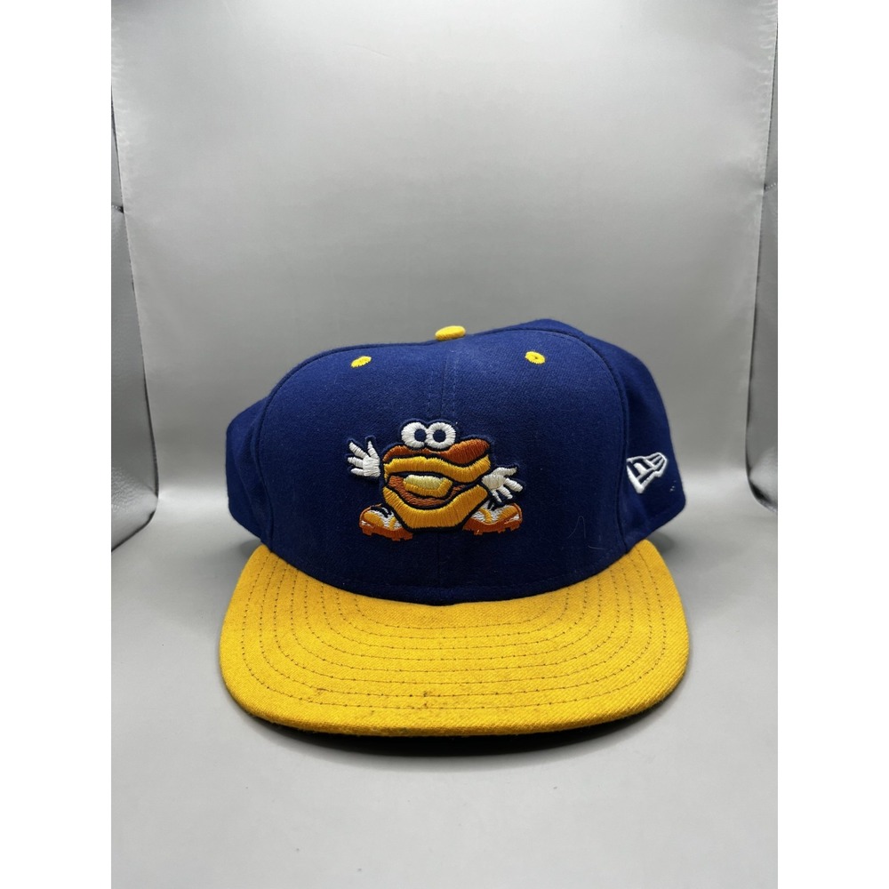 Vintage Montgomery Biscuits New Era Milb Fitted Hat Size 7 5/8